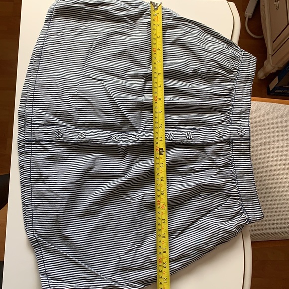 Blue and White Stripe Button Skirt - Picture 8 of 8